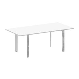 Стол переговорный на П-образном м/к "ONIX DIRECT LUX" M-O.MP-PRG-19 белый - Фото предпросмотра