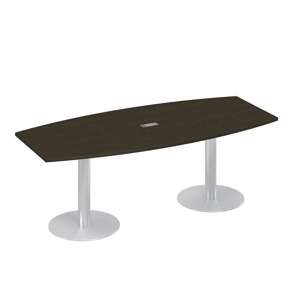 Стол 220x100 фигурный на опорах-колоннах для переговоров A4 А4 ХР 114 - Вид 1