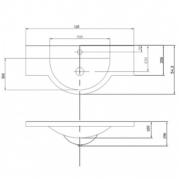 Раковина "Лацио 110" - Вид 2