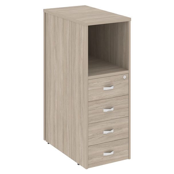 Onix Тумба 4 ящика завершающая, левая O.R-TV-4 (L) Дуб аттик 436*767*1185 - Вид 1