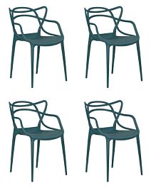 Набор 4 шт Стул обеденный DOBRIN MASTERS (морской волны (G-05)) - Фото предпросмотра
