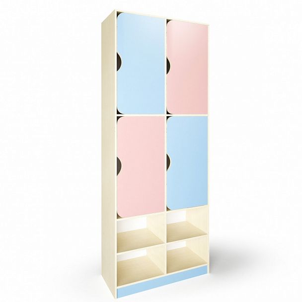 Шкаф детский двухъярусный 4-х секционный с обувницей ШДД-004 - Вид 1