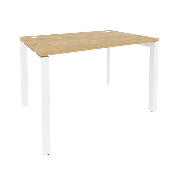 Onix Стол рабочий на П-образном м/к O.MP-SP-2.8 Тиквуд светлый/Белый металл 1180*800*750 - Вид 1