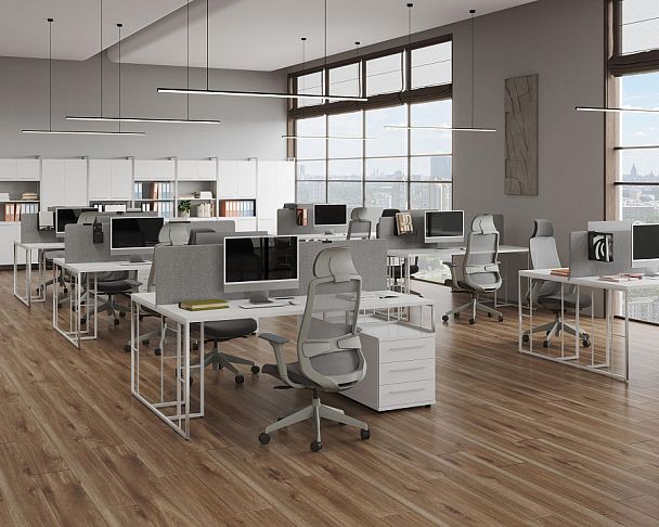 Rift Шкаф 3 ниши узкий RF.SU-31 (L) Дуб Винченцо/Металл Черный 420*396*1286 - Вид 3