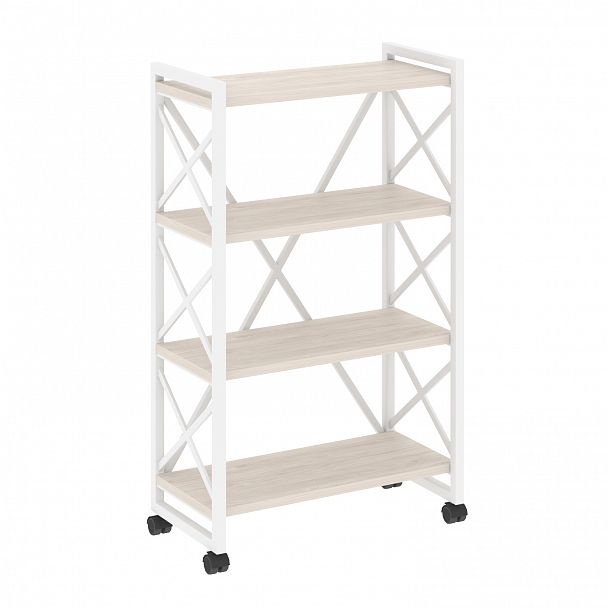 Стеллаж на колесах "Loft" VR.L-MST.K-4.8 денвер светлый/белый - Вид 1