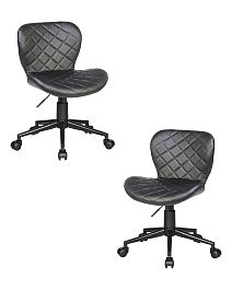 Набор 2 шт Офисное кресло для персонала DOBRIN RORY (чёрный) - Фото предпросмотра