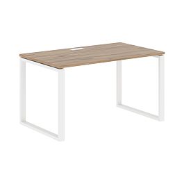 Стол прямой EQST 1380 Дуб Денвер светлый/Белый 1360х800х750 EDIS - Фото предпросмотра