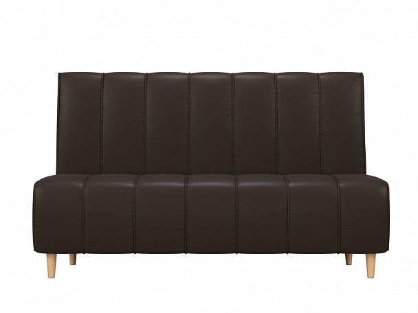 Прямой диван Ральф (полностью экокожа коричневая) - Вид 2