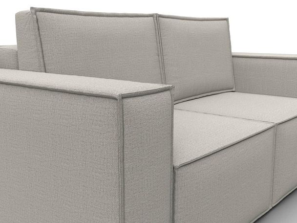 Диван прямой Куба мини Рогожка бежевый - Вид 4