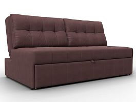 Диван прямой Лига-107 (160) Замша бордовый - Фото предпросмотра