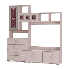 "Белла" центр. секция (2000х2120х470) ясень белый - Фото предпросмотра