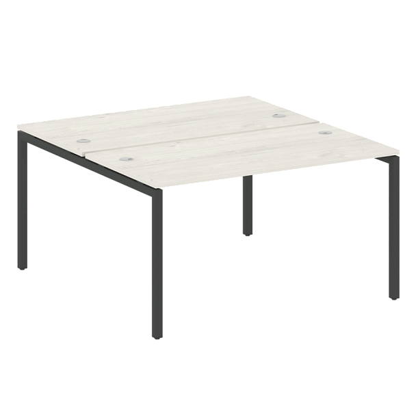 Metal System Quattro Р. ст. на П-образном м/к 40БП.РАС-СП-2.3 Дуб наварра/Антрацит металл 1400*1475*750 - Вид 1