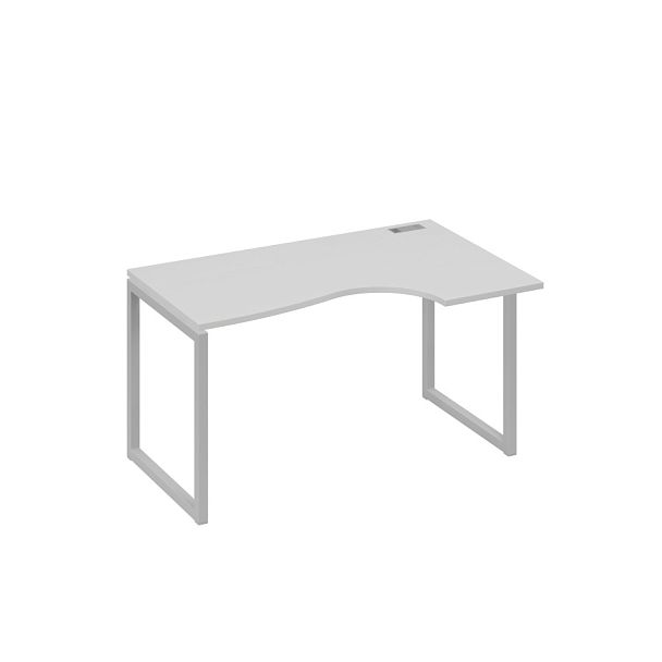 Стол эргономичный правый "Классика" на металлокаркасе QUATTRO A4 А4 Б4 044 БП серый / металлокаркас серый - Вид 1