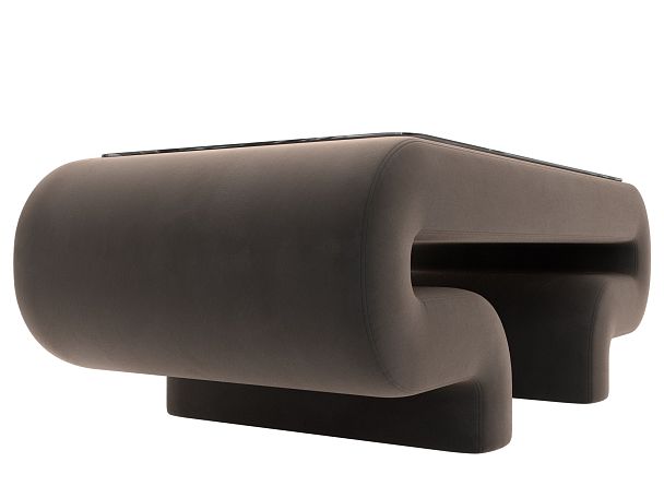 Стол Волна (полностью велюр коричневый) - Вид 3