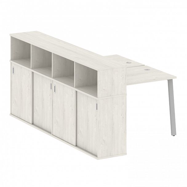 Рабочая станция "Metal System" БА.РС-СШК-4.1 дуб наварра/серый - Вид 1