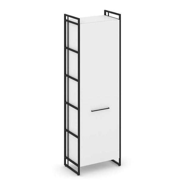 Rift Гардероб RF.GB-51 (R) Белый Бриллиант/Металл Черный 640*396*2010 - Вид 1