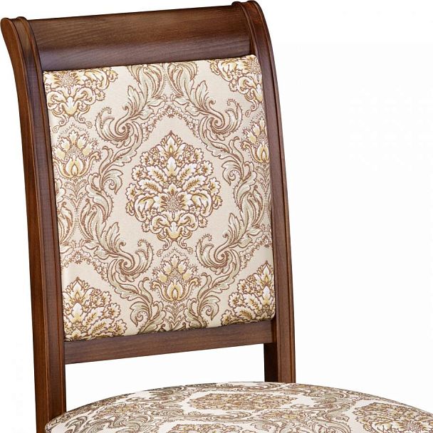 Комплект деревянных стульев с мягким сиденьем Бармс Античный орех/Бежевый жаккард, 3 шт. - Вид 7