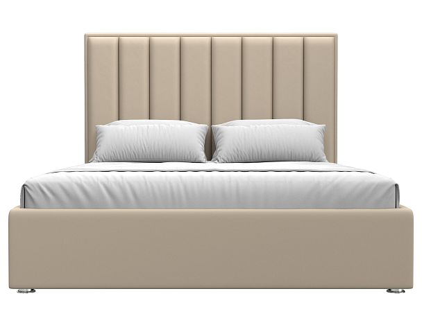 Интерьерная кровать Афродита 160 (полностью экокожа бежевая) - Вид 2