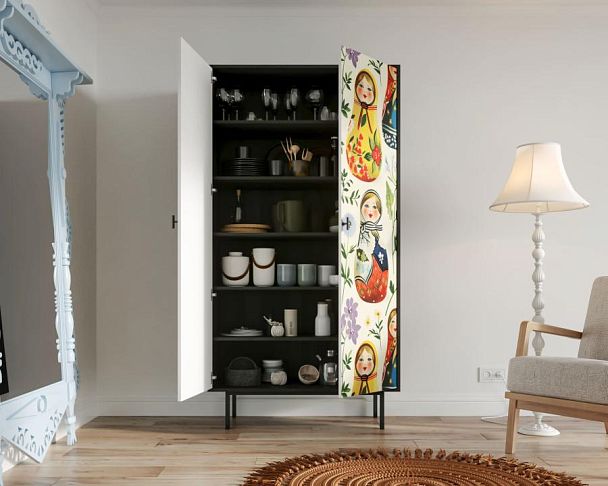 Шкаф двухдверный Emerson Матрешки арт EM091/Art04 - Вид 2