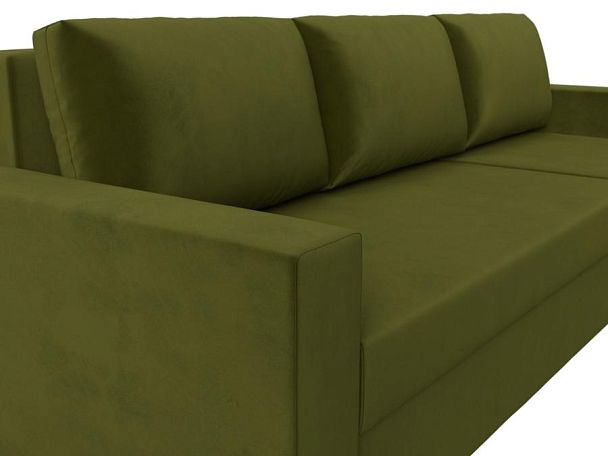 Угловой диван Траумберг Лайт правый (полностью микровельвет зеленый) - Вид 4