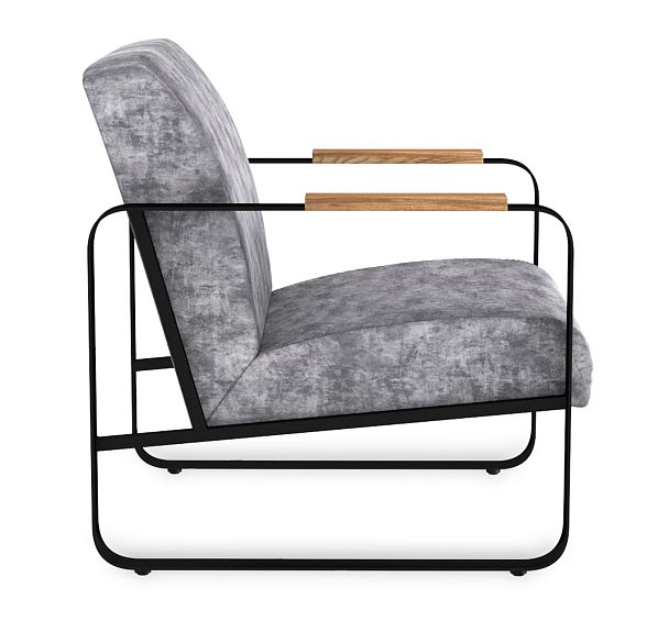 Кресло Sheffilton SHT-AMS1-1 дымный/черный муар/браш.корич. - Вид 3