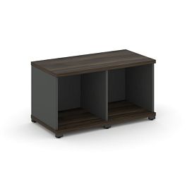 Concept Стеллаж 2 узкие секции, 1 ниша CN.STU-120 Дуб Мали/Антрацит/Металл Антрацит 836*420*450 - Фото предпросмотра