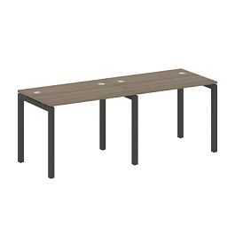 Metal System Quattro Р. ст. на 2 раб. места на П-образном м/к 50БП.СМ-2.1 Вяз/Антрацит металл 2000*720*750 - Фото предпросмотра