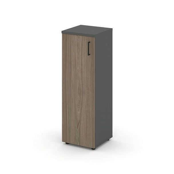 Style Project Шкаф средний узкий SN.STU.E-204(L) Антрацит/Вяз Благородный/Черный Ручки 400*400*1203 - Вид 1