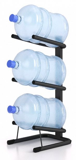 Стойка для воды Бридж-3 черный 1010х380х620 "Стеллажи для бутылок" ТК-002561000681 черный - Вид 1