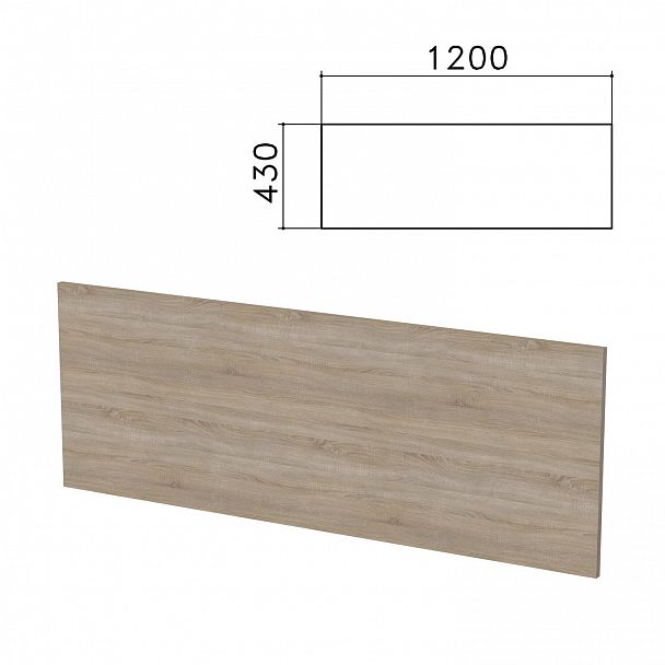 Экран-перегородка "Бюджет", 1200х16х430 мм, БЕЗ ФУРНИТУРЫ, дуб сонома 091, 402666, 402666-091 - Вид 2