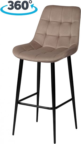 Барный поворотный стул Эйден, Confetti latte/черный - Вид 1