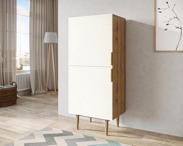 Вертикальный комод с двумя дверками Line LN05/GR1/beige - Вид 3