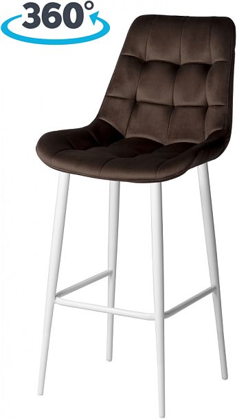 Комплект барных поворотных стульев Эйден, Confetti coffee/белый, 2 шт. - Вид 1
