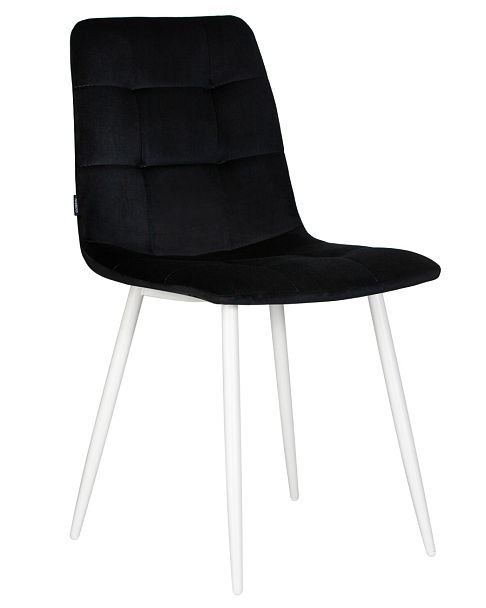 Стул обеденный DOBRIN CHILLY (Черный Holland 75, основание белое) - Вид 1