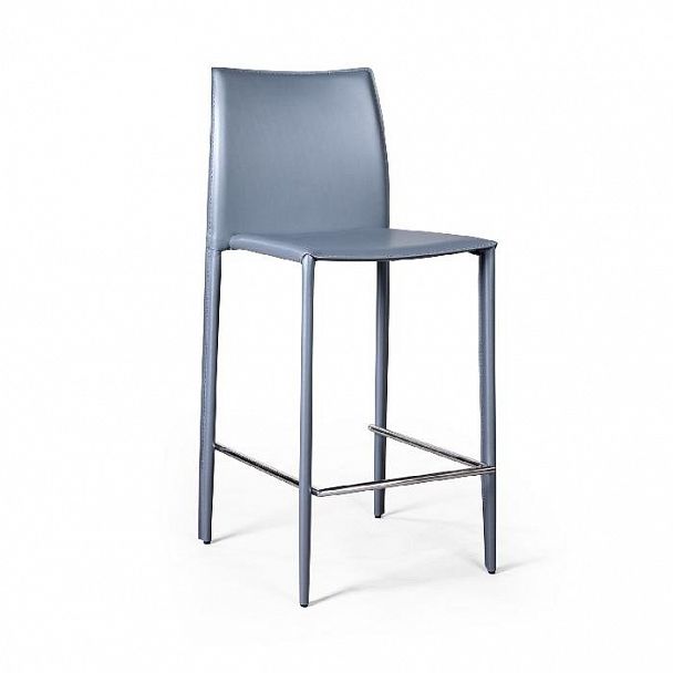 Стул полубарный Rolf, кожа антрацит - Вид 1