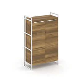 Rift Шкаф 3 ниши широкий RF.SS-31 Сандал Янтарный/Металл Белый 798*396*1286 - Фото предпросмотра