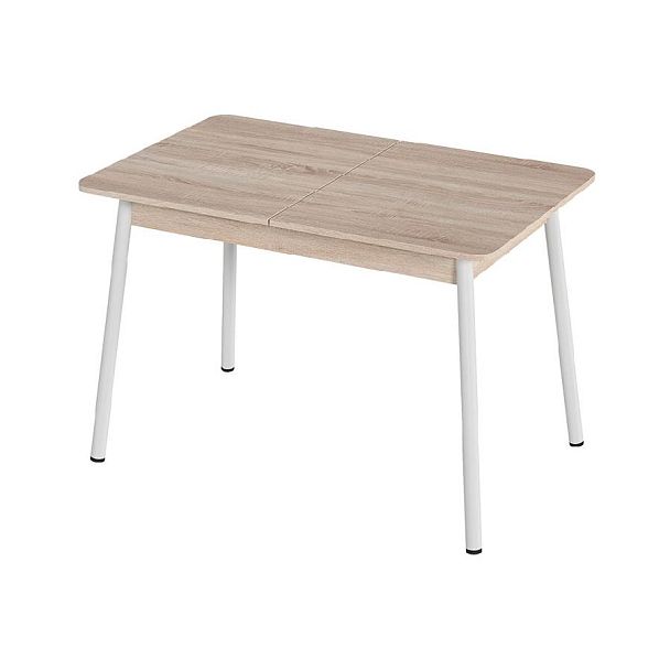 Стол Лион 2 ЛДСП (Подстолье косое белое) НЕ ВЫБИРАТЬ Сонома - Вид 1