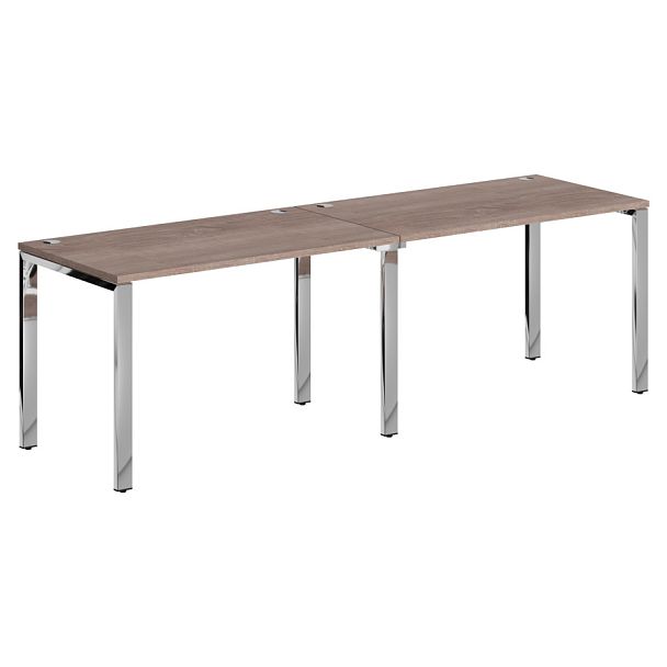 Стол 2-х местный XGWST 2470.1 Дуб Сонома/Нержавеющая сталь 2400х700х750 XTEN GLOSS - Вид 1