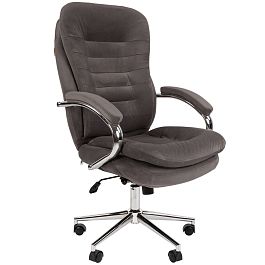 Кресло CHAIRMAN HOME 795, ткань велюр, серый - Фото предпросмотра