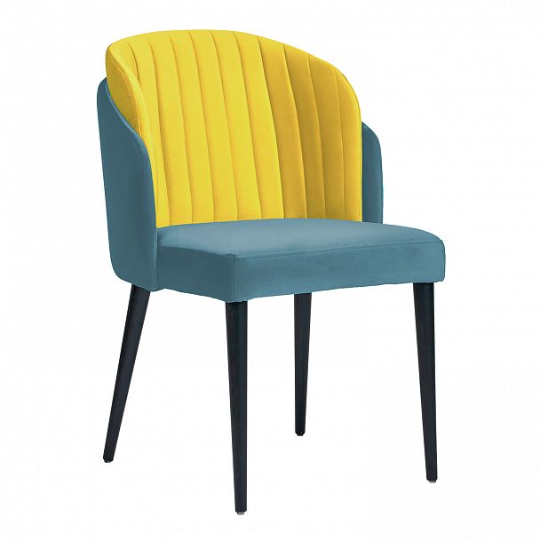 Полукресло Лилия, желто-голубой - Вид 2