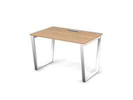 MATRIX 121S103-V Стол прямой, проводник Merida (V-обр. опоры) 1180х780х775 Швейцарский вяз/Белый - Фото предпросмотра