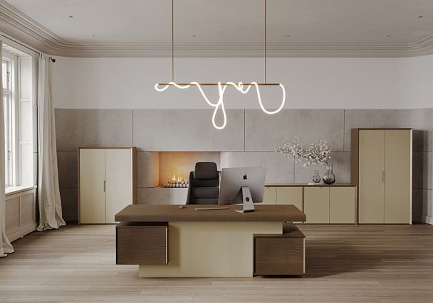 Шкаф для бумаг 4 двери Concept 210x50x185,5 дуб капучино - Вид 4