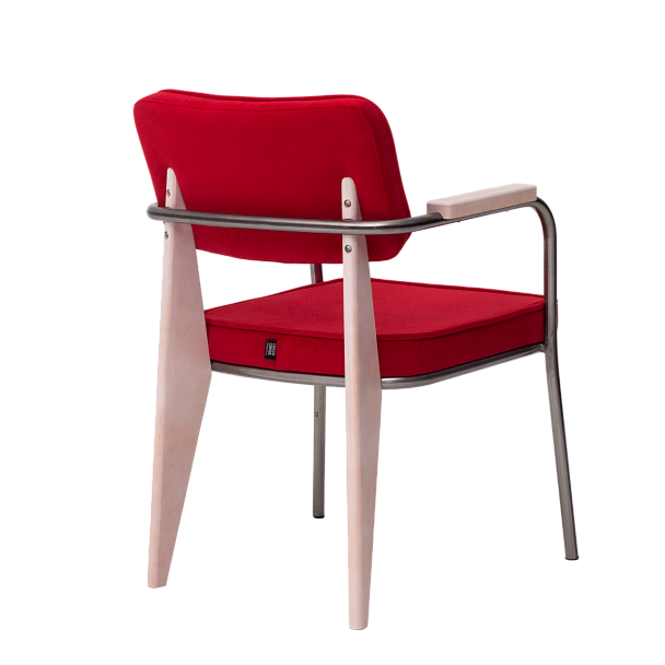 Стул Mix, велюр Teddy 644, ножки бук морилка белая - Вид 4