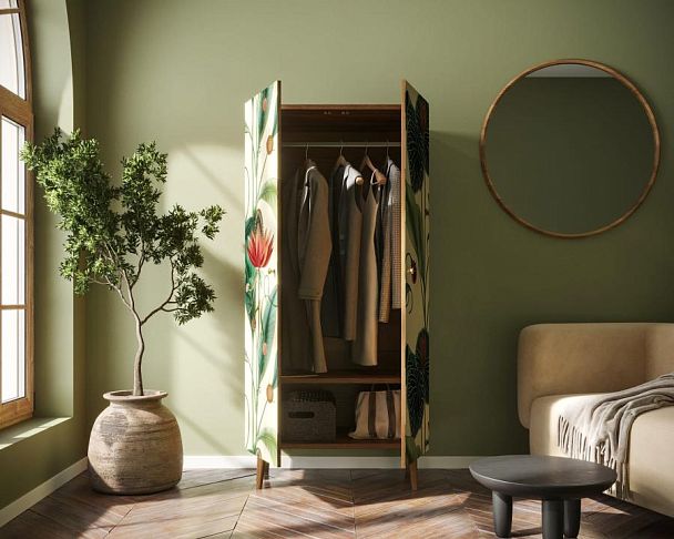 Шкаф малый двухстворчатый Berber арт BB08/Print_55 - Вид 2