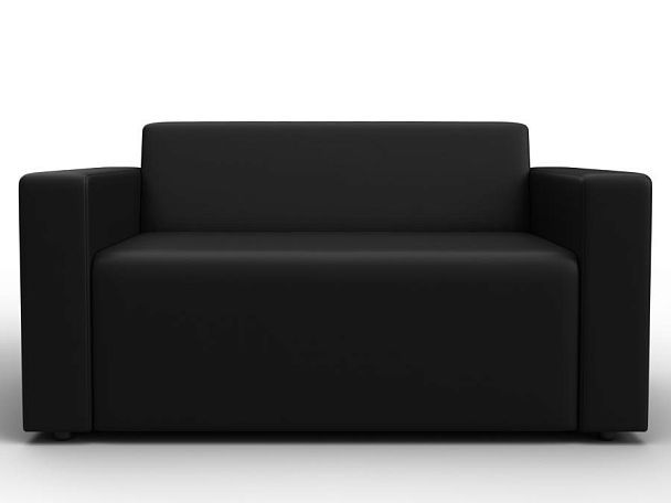 Диван прямой Лига-093 Экокожа черный - Вид 2