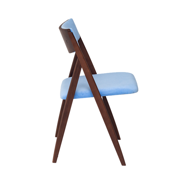 Стул раскладной Clack,  мягкая спинка, велюр Teddy 311, каркас бук морилка старинный орех - Вид 3