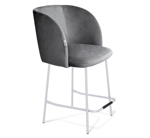 Стул полубарный Sheffilton SHT-ST33/S29-1 угольно-серый/хром лак - Вид 1