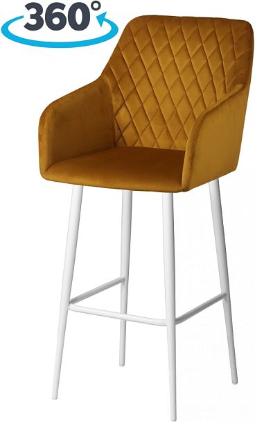 Комплект барных поворотных кресел Барли К, Confetti chai tea/белый, 2 шт. - Вид 1