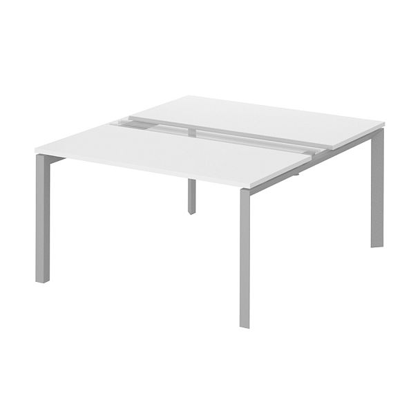 Рабочая станция на металлокаркасе "Столы для персонала"  ПК-ТНП-СР140Х160Н2/МК/БЭ/БКК-В1-972 серый - Вид 1