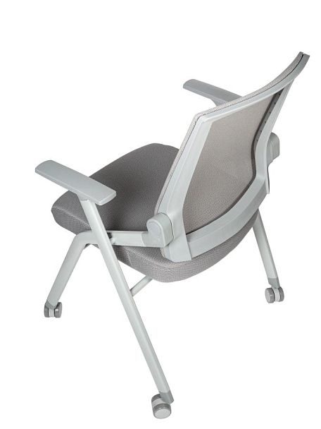 Стул / Circle grey / серая сетка/серая ткань/ролики - Вид 6